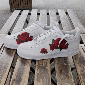 Custom Rose Airforce Ones Women's Size 9